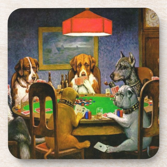 Dogs Playing Poker Coaster (Front)