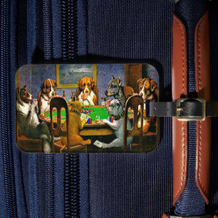 Dogs Playing Poker, Luggage Tag