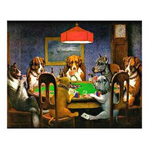 Dogs Playing Poker Photo Print