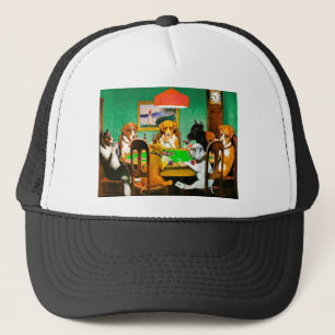 Dogs Playing Poker Trucker Hat