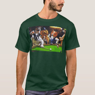 Dogs Playing Pool 1 T-Shirt
