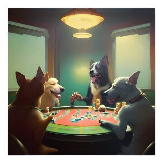Dogs' Poker Night Friday Photo Print