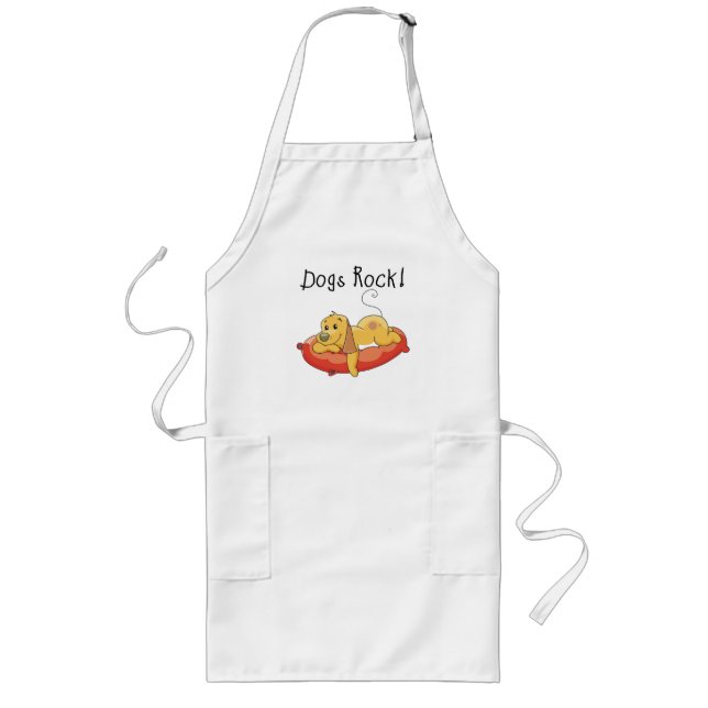 Dogs Rock Tshirts and Gifts Long Apron (Front)