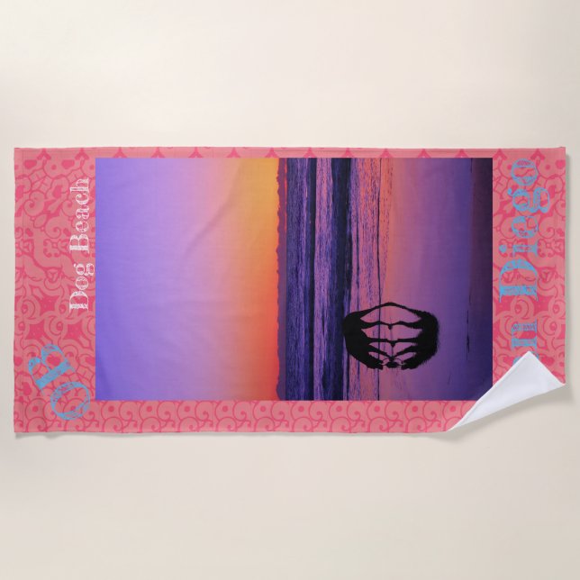 Dogs Rule! Beach Towel (Front)