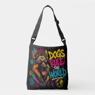 Dogs Rule the World German Shepherd Crossbody Bag