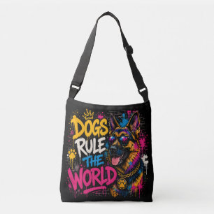 Dogs Rule the World German Shepherd Crossbody Bag