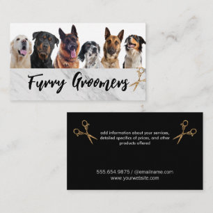 Dogs   Scissors   Groomers Business Card