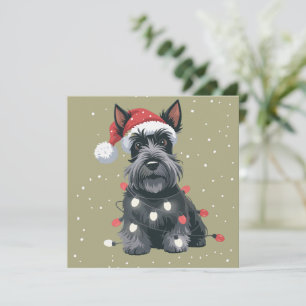 Dogs Scottie Scottish Terrier Christmas Dog Mum  Holiday Card