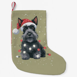 Dogs Scottie Scottish Terrier Christmas Dog Mum  Small Christmas Stocking