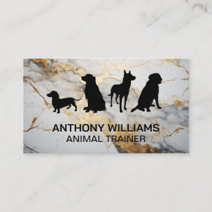 Dogs Sitting Animal Trainer Business Card