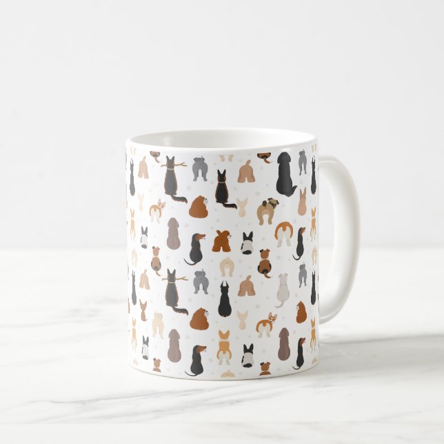 Dogs sitting backside coffee mug (Front Right)