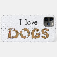DOGS Spelled in Cute Funny Dog Letters