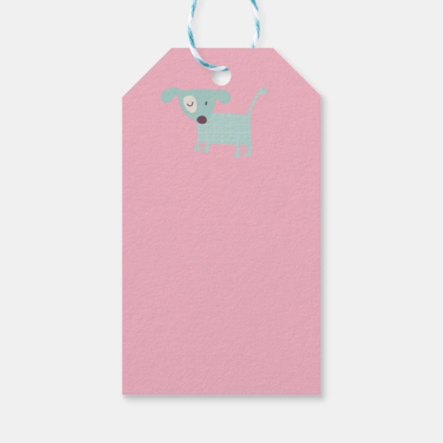 Dogs, Stars, and Flowers Gift Tags (Back)