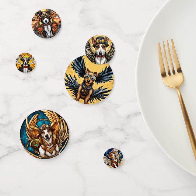 Dogs Steampunk with wings Confetti (Group)