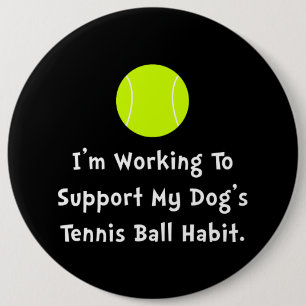 Dogs Tennis Ball 6 Cm Round Badge