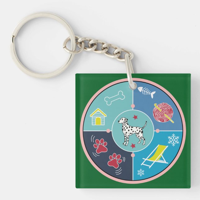 dog's things key ring (Front)