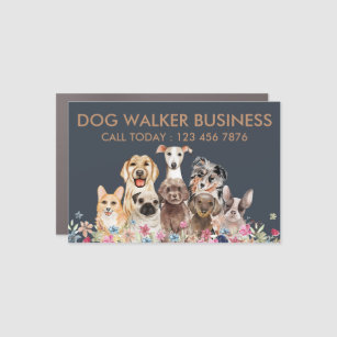 Dogs Walker Trainer Pet Coach Car Magnet