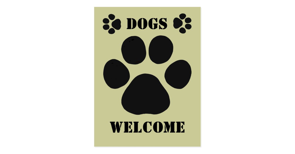 Dogs Sign Postcard