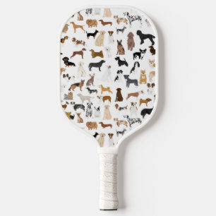 Dogs White Pickleball Paddle