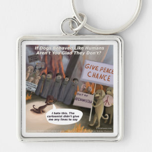 Dogs Will Be Humans Funny Key Ring