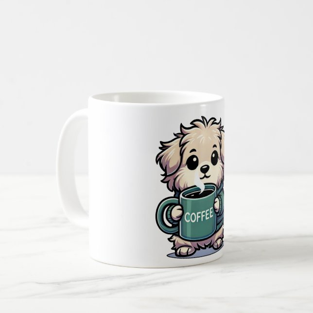 Dogs with coffee cup (Front Left)