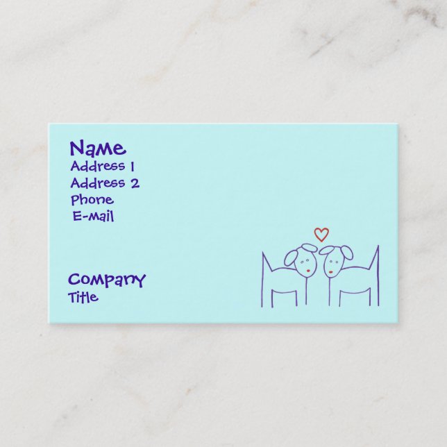 Dogs with Heart Business Card (Front)