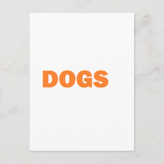 DOGS word in yellow Postcard
