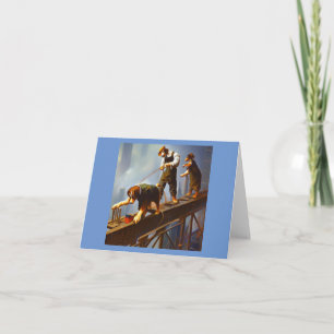 Dogs Working High Steel Card