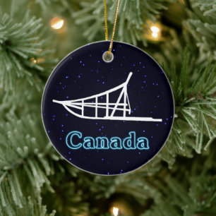 Dogsled Ceramic Tree Decoration