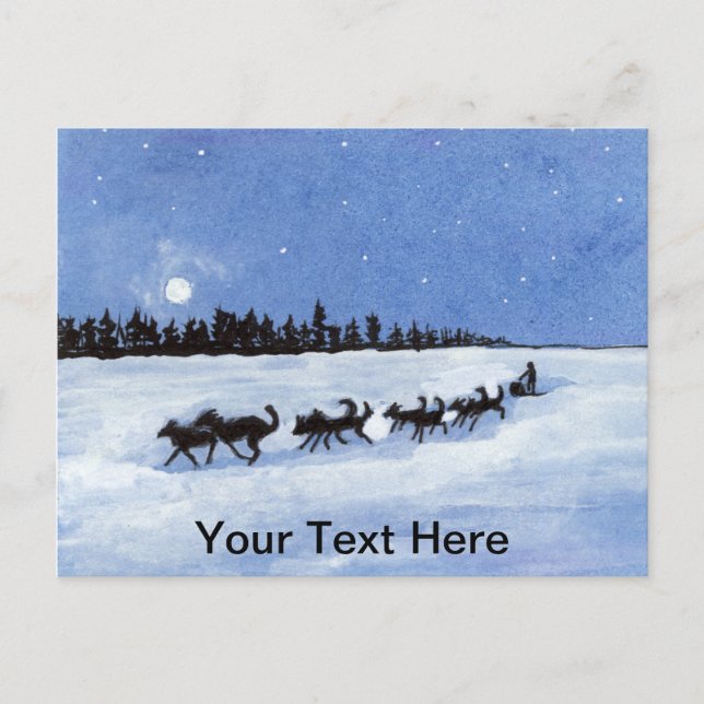 Dogsled Postcard (Front)
