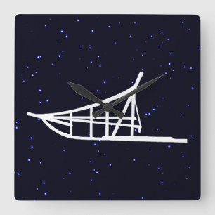 Dogsled Square Wall Clock