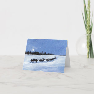 Dogsled Thank You Card