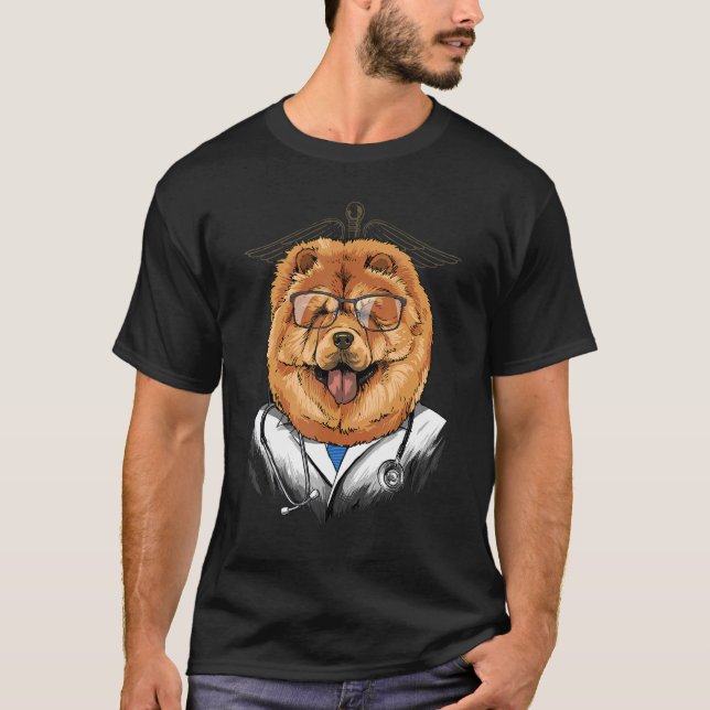 Dogtor Chow Chow Vet Doctor Surgeon Physician Pet  T-Shirt (Front)