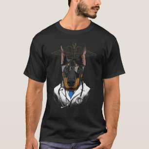 Dogtor Doberman Pinscher Vet Doctor Surgeon Physic T-Shirt