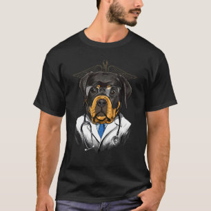 Dogtor Rottweiler Vet Doctor Physician Rottie Pet  T-Shirt