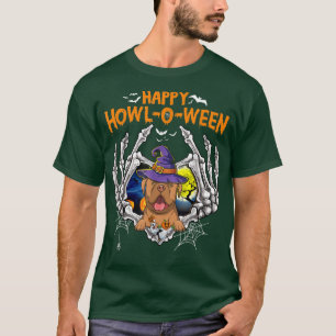 Dogue De Bordeau Skeleton Heart Happy Howloween Co T-Shirt