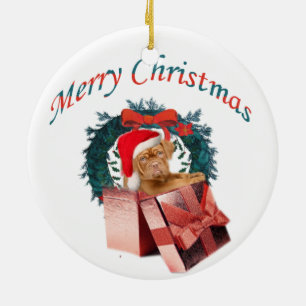 Dogue De Bordeaux Christmas Ornament