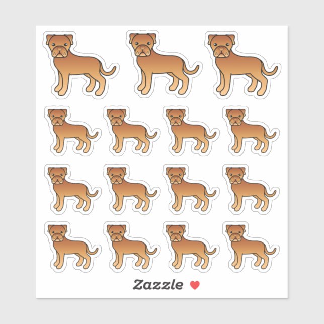 Dogue De Bordeaux Cute Cartoon Dogs (Sheet)