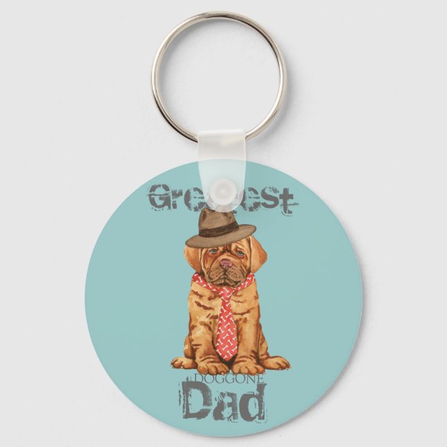 Dogue de Bordeaux Dad Key Ring (Front)