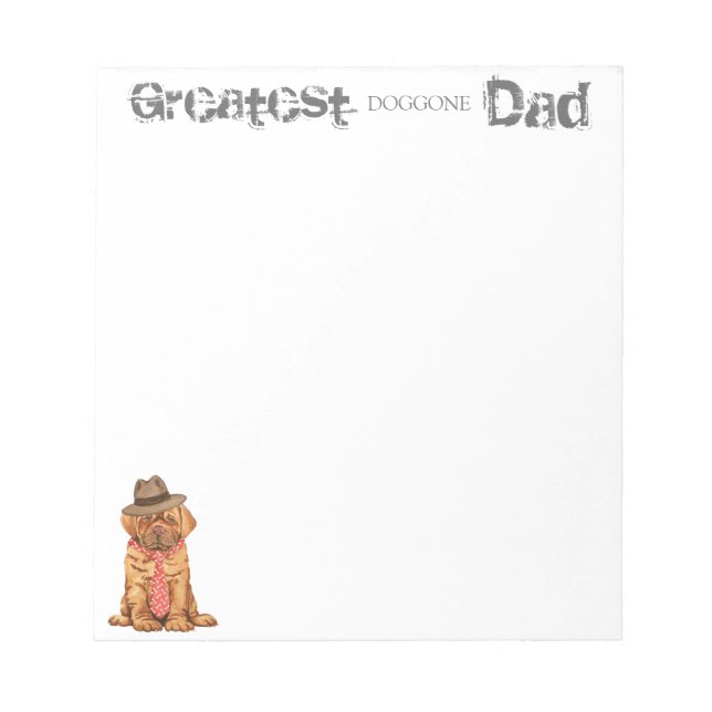 Dogue de Bordeaux Dad Notepad (Front)