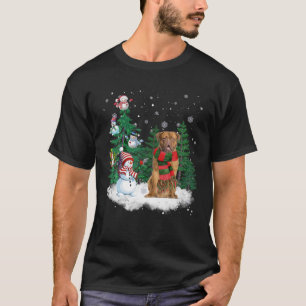 Dogue De Bordeaux Dog Christmas Snowman Xmas Tree T-Shirt