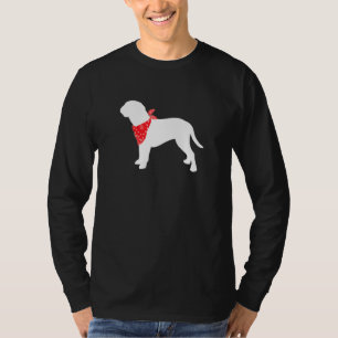 Dogue De Bordeaux Dog Wearing Red Bandanna T-Shirt