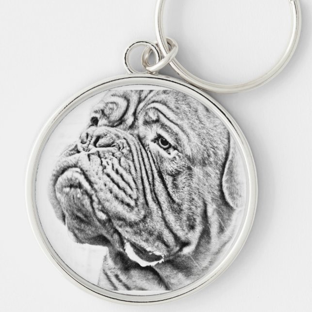 Dogue De Bordeaux - French Mastiff Key Ring (Front)