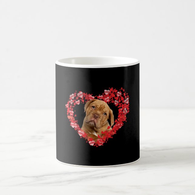 dogue de bordeaux heart gift for dog lovers coffee mug (Center)