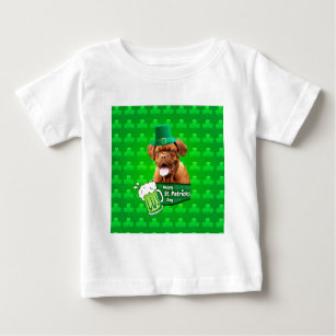 Dogue De Bordeaux Mastiff St. Patrick's Day Baby T-Shirt