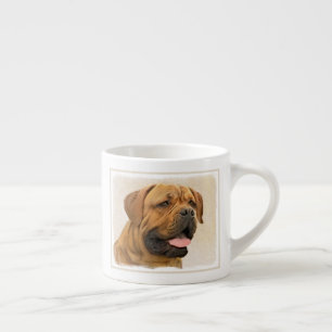 Dogue de Bordeaux Painting - Cute Original Dog Art Espresso Cup
