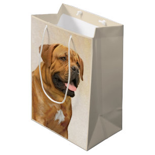 Dogue de Bordeaux Painting - Cute Original Dog Art Medium Gift Bag
