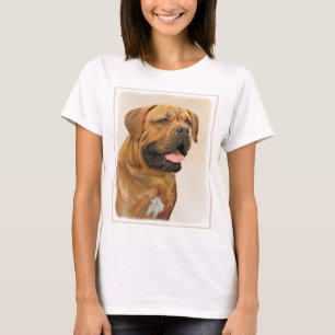 Dogue de Bordeaux Painting - Cute Original Dog Art T-Shirt