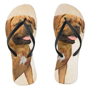 Dogue de Bordeaux Painting - Cute Original Dog Art Thongs