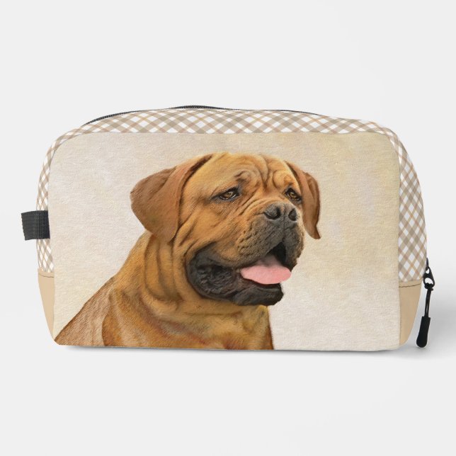 Dogue de Bordeaux Painting Original Pet Dog Art Dopp Kit (Front)